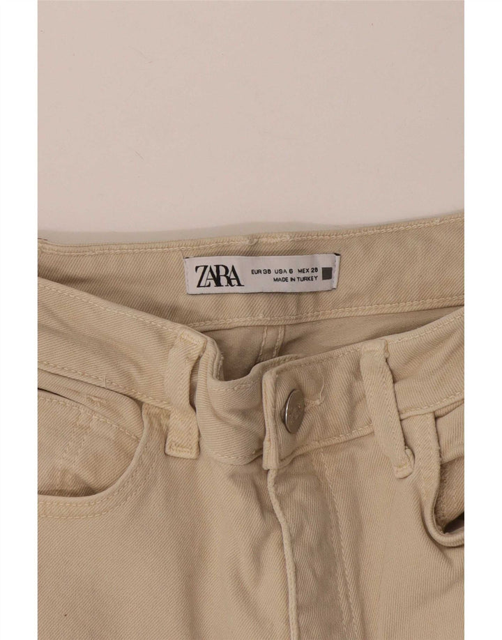 Jeans dritti da donna Zara EU 38 Small W28 L31 Beige