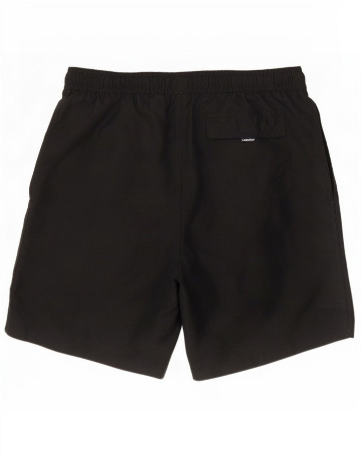 Pantaloncini da bagno da uomo Calvin Klein medio nero in poliestere