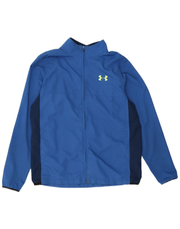 Giacca da ginnastica da uomo Under Armour grande in poliestere color block blu