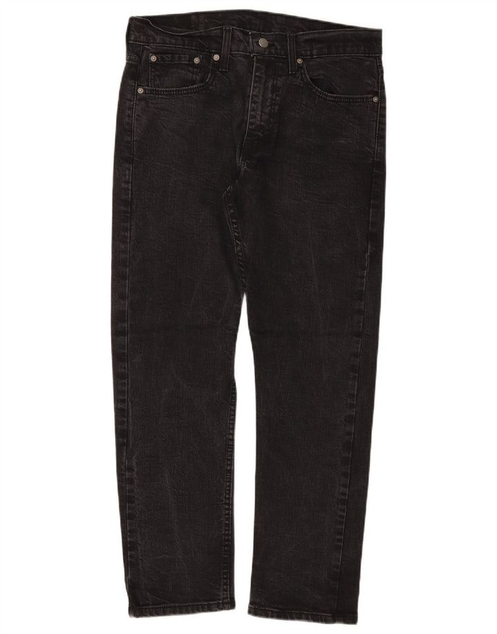 LEVI'S Jeans da uomo 502 affusolati W32 L30 cotone nero
