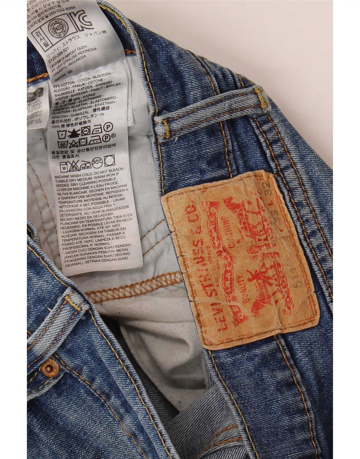 Levi's Uomo 511 Slim Jeans W33 L32 Cotone Blu