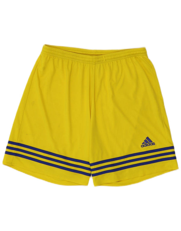 Pantaloncini sportivi Adidas Climalite da uomo di grandi dimensioni in poliestere giallo