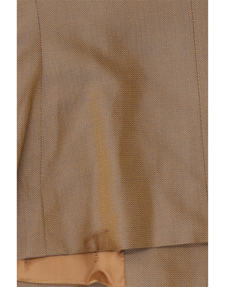 Giacca blazer da donna Elements Escada UK 12 Beige medio a spina di pesce