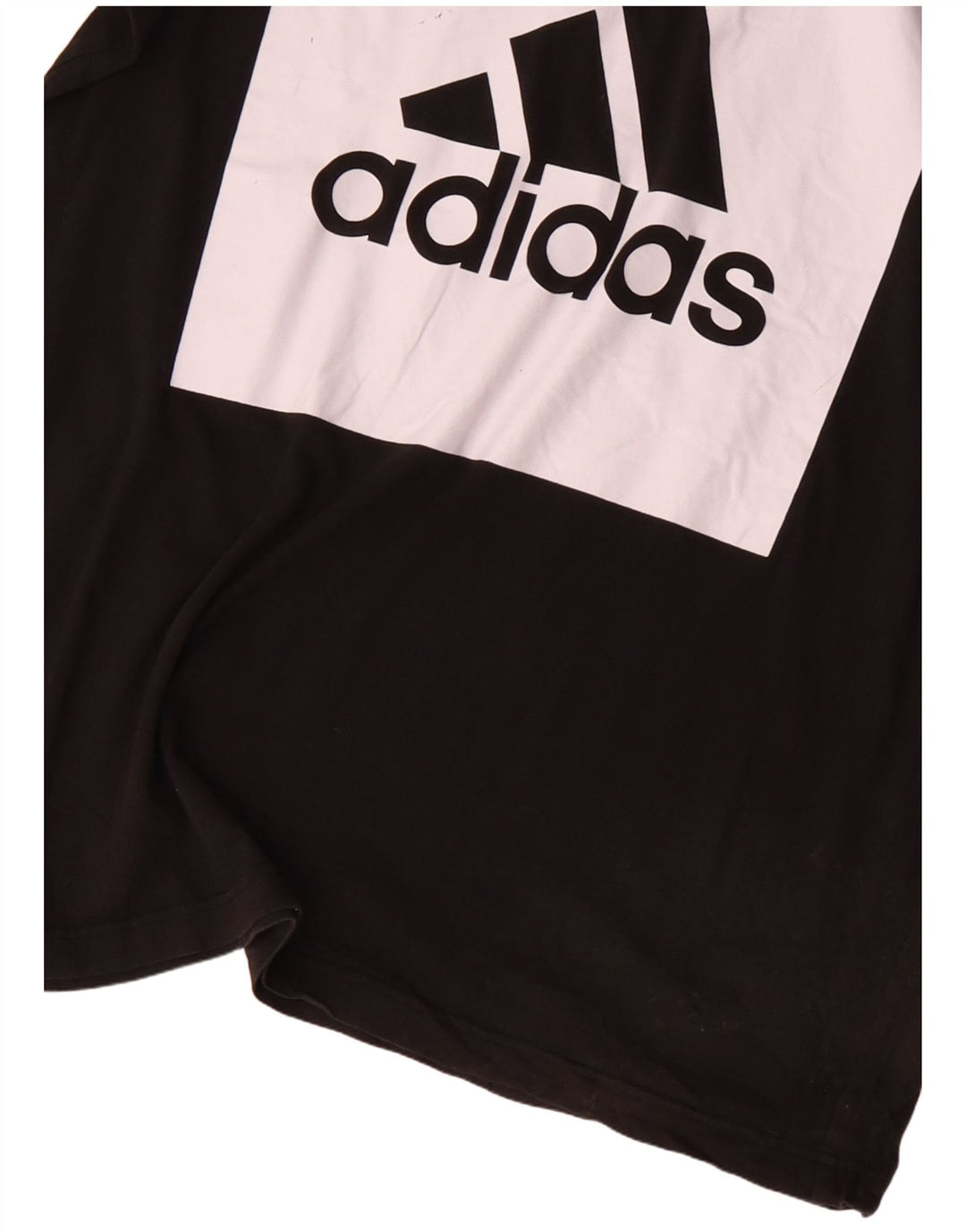T-shirt grafica da uomo ADIDAS Top grande in cotone color block nero