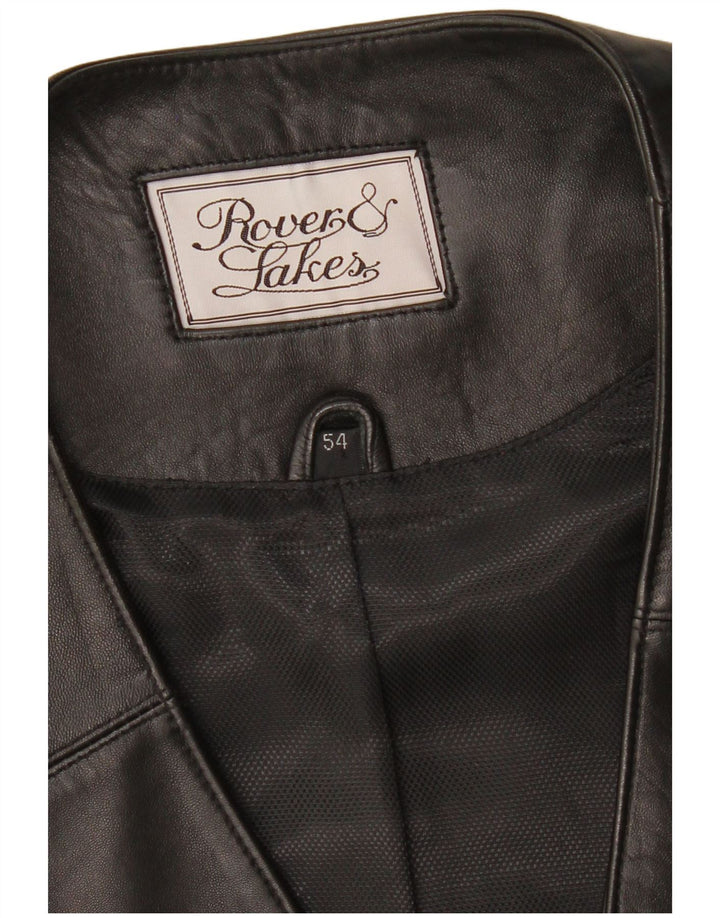 Gilet in pelle da uomo ROVER&LAKES IT 54 XL Pelle nera