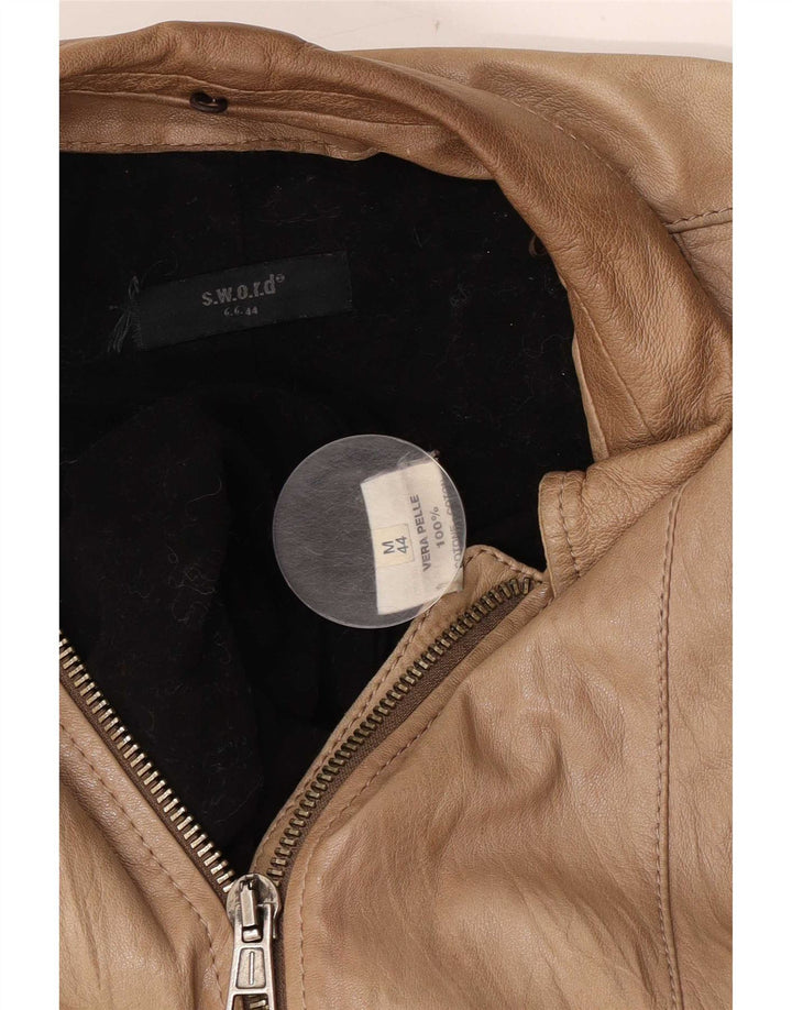 SPADA. 6.6.44 Giacca in Pelle Donna IT 44 Pelle Marrone Medio