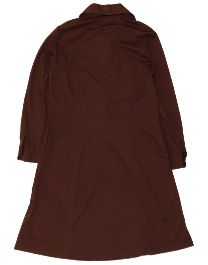 Abito a trapezio da donna vintage UK 14 Marrone medio