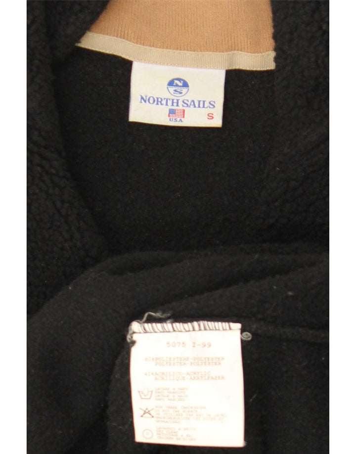 Maglione in pile da uomo North Sails con zip e collo piccolo in poliestere nero