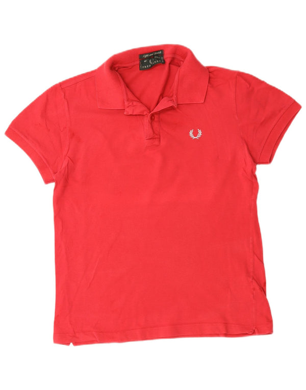 Polo da uomo Fred Perry in cotone rosso medio
