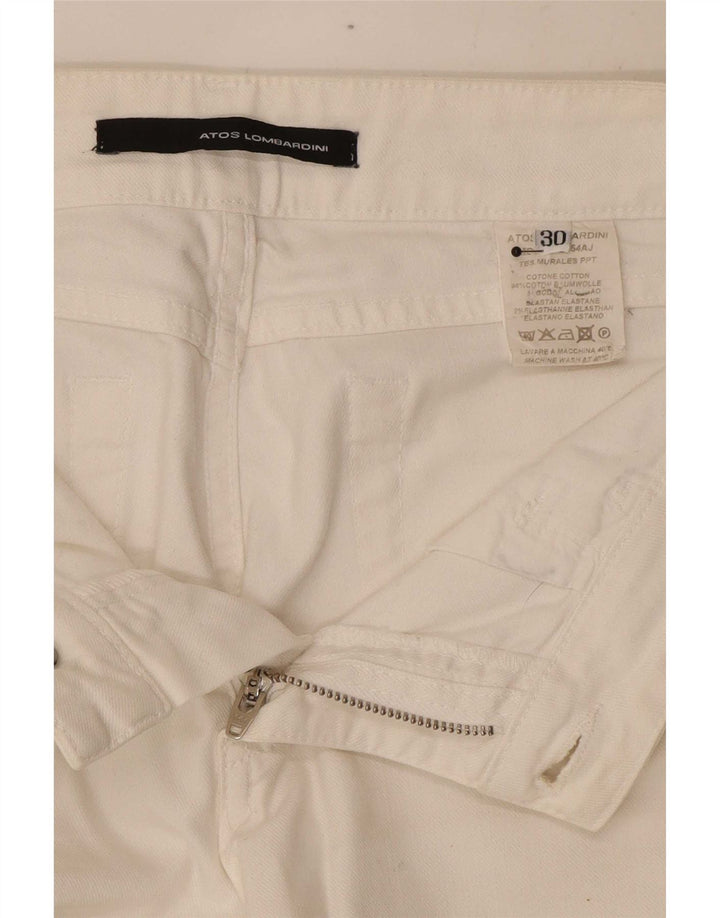 Jeans Bootcut da donna Atos Lombardini W30 L31 cotone bianco