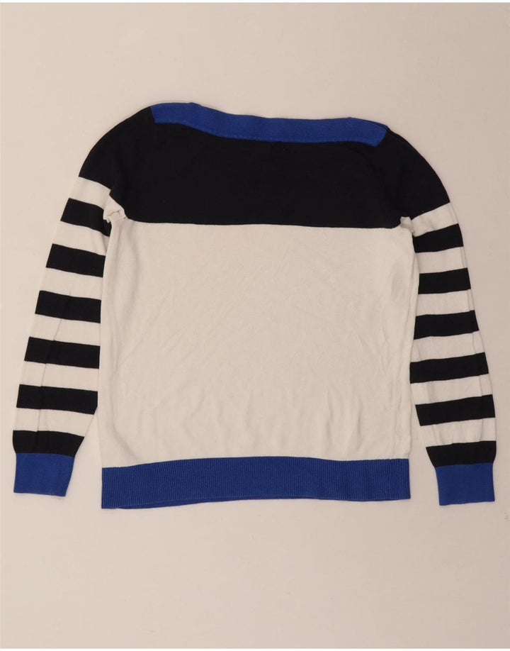 MICHAEL KORS Womens Boat Neck Jumper Sweater UK 14 Medium White Vintage Michael Kors and Second-Hand Michael Kors from Messina Hembry 