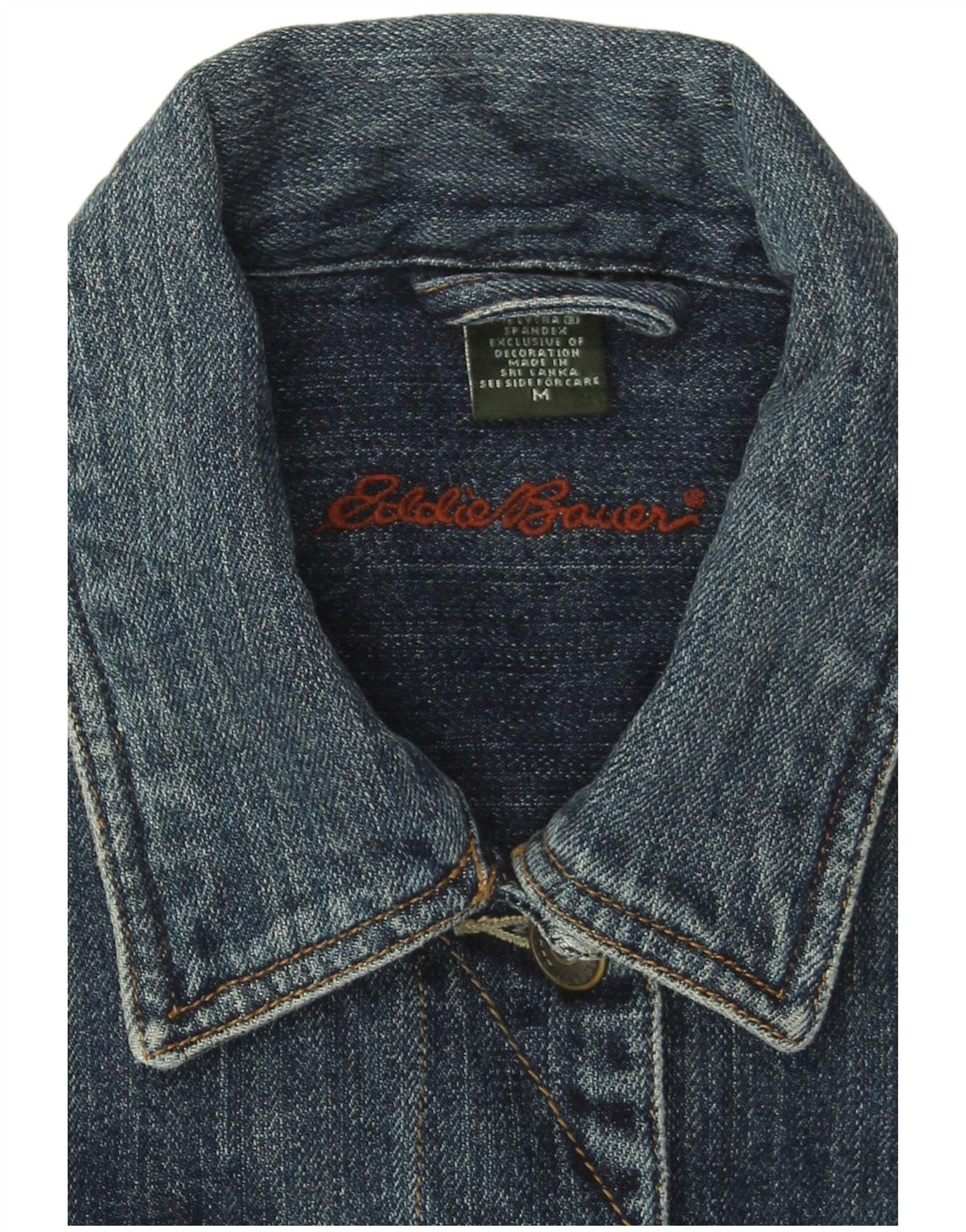 Giacca in denim corto da donna Eddie Bauer UK 14 Cotone blu medio