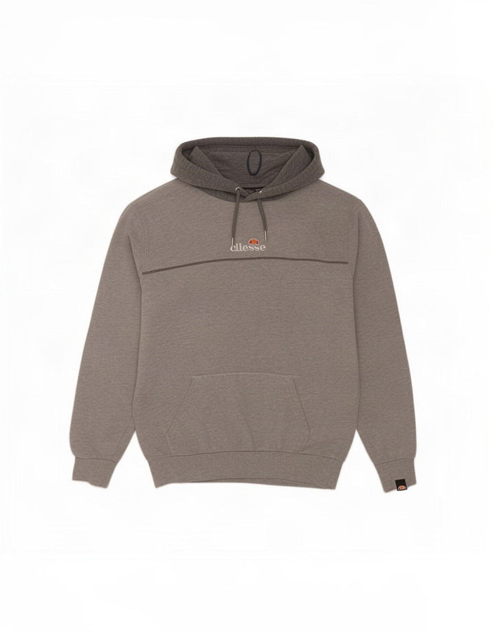 Felpa con cappuccio da uomo Ellesse in cotone grigio medio