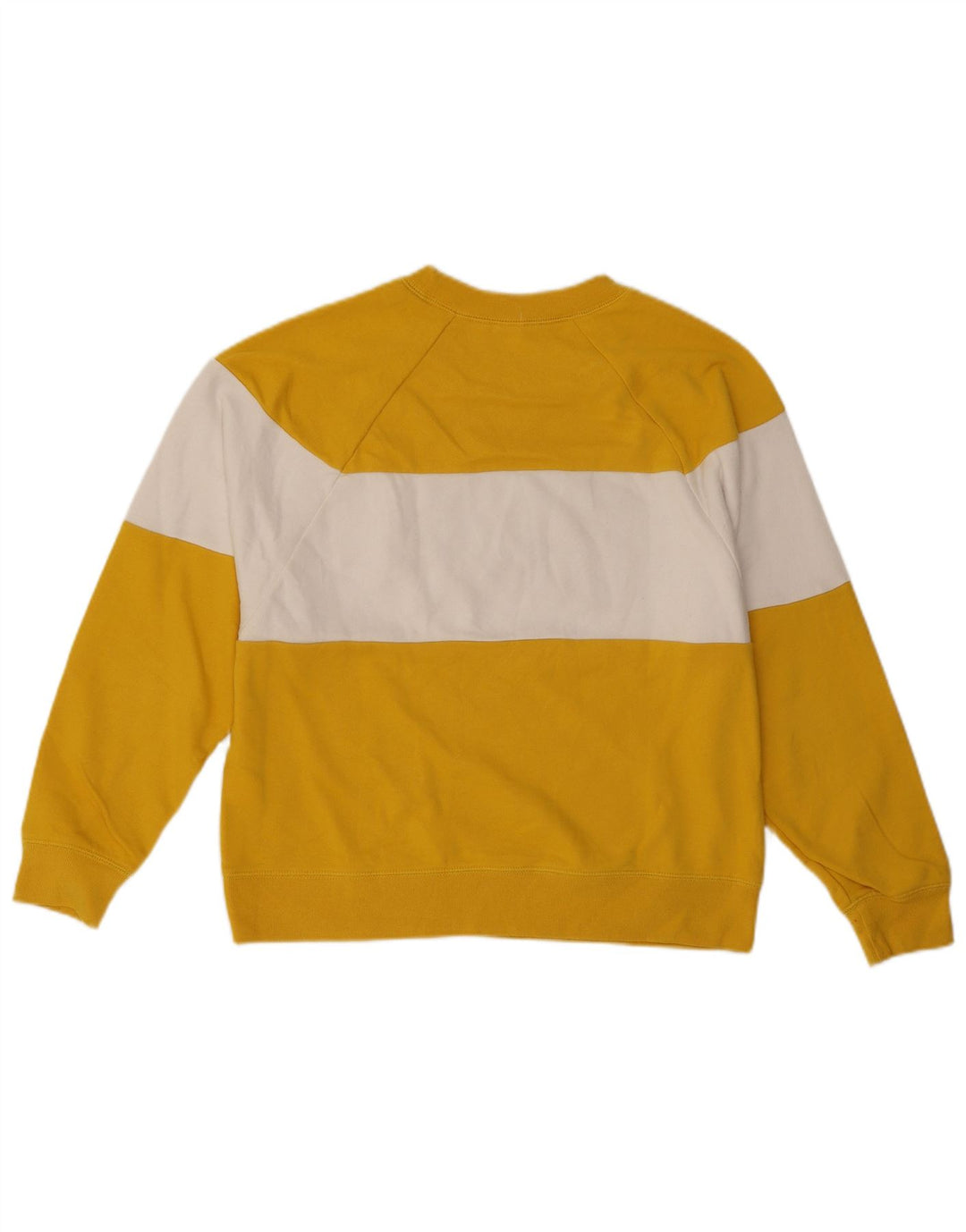 Gap Felpa con grafica da donna Maglione UK 14 Cotone color block giallo medio