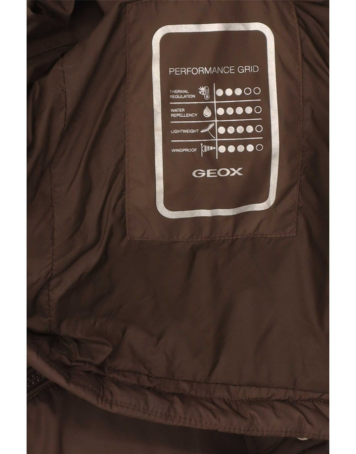 Geox Giacca imbottita vestibilità regolare da uomo UK 38 Marrone medio