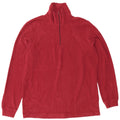 Maglione in pile da uomo Lotto con zip e collo in poliestere rosso medio