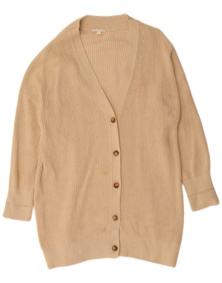 COS Maglione cardigan oversize lungo da donna UK 14 Cotone beige medio