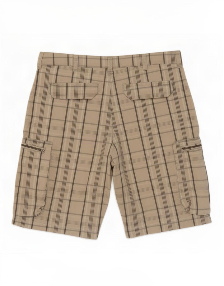 Pantaloncini cargo Nike da uomo medi W30 in cotone scozzese beige