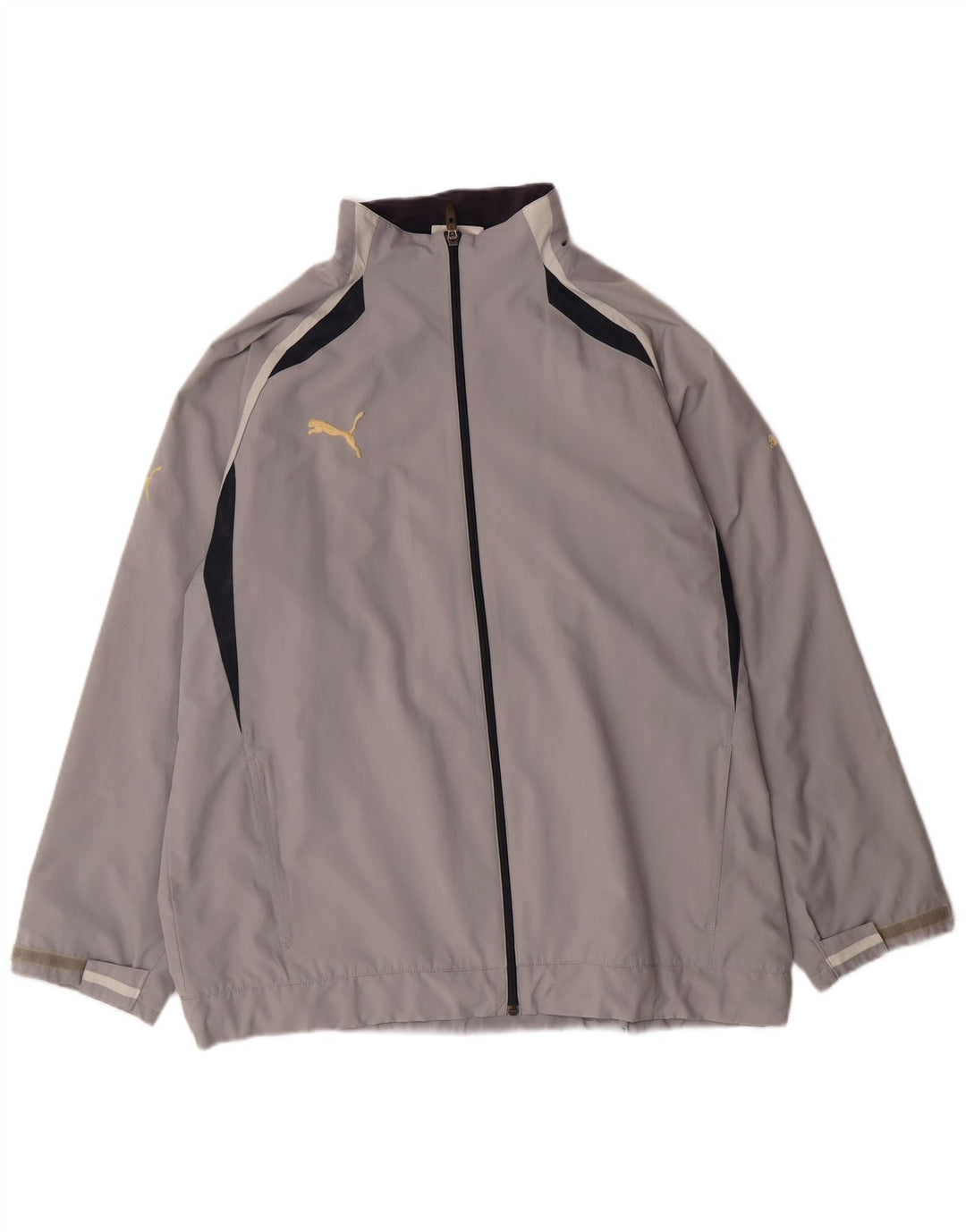 PUMA Mens Tracksuit Top Jacket Large Grey Colourblock