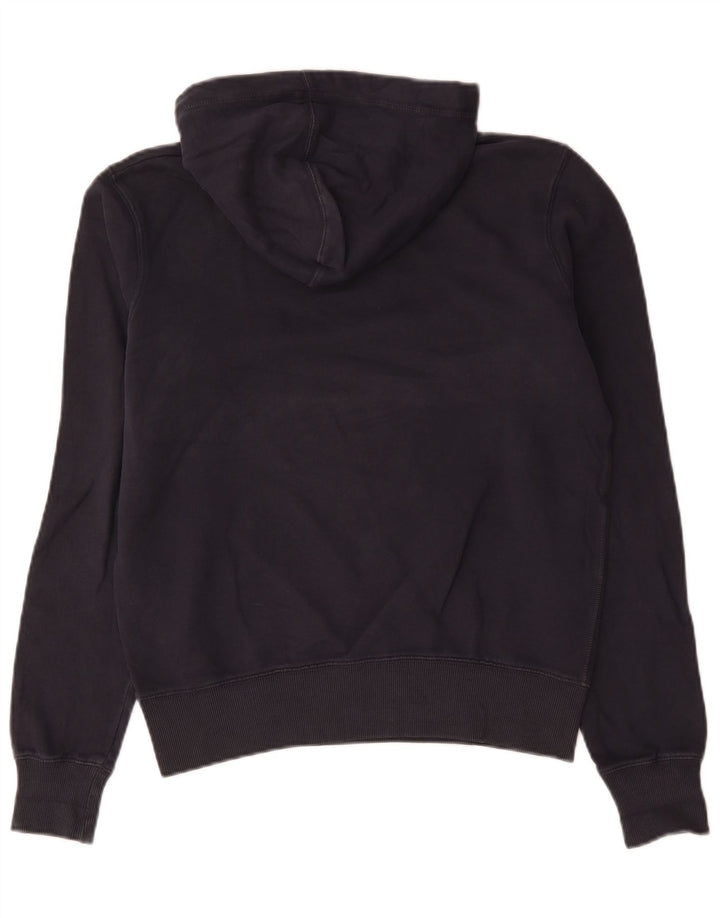Felpa con cappuccio grafica da uomo Playlife, cotone medio blu navy