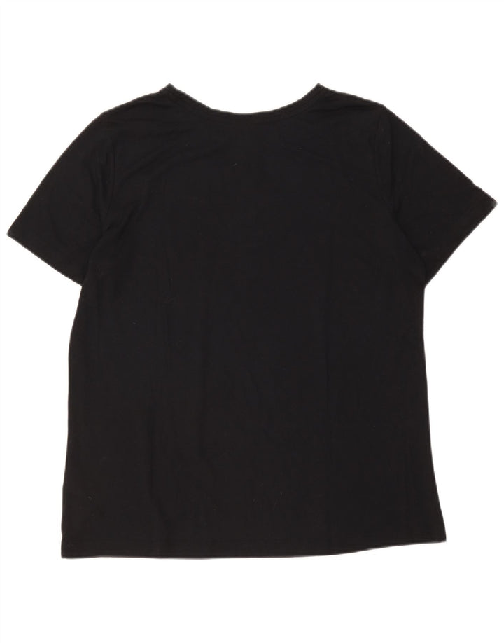 T-shirt grafica da donna Nike Top UK 14 medio nero poliestere