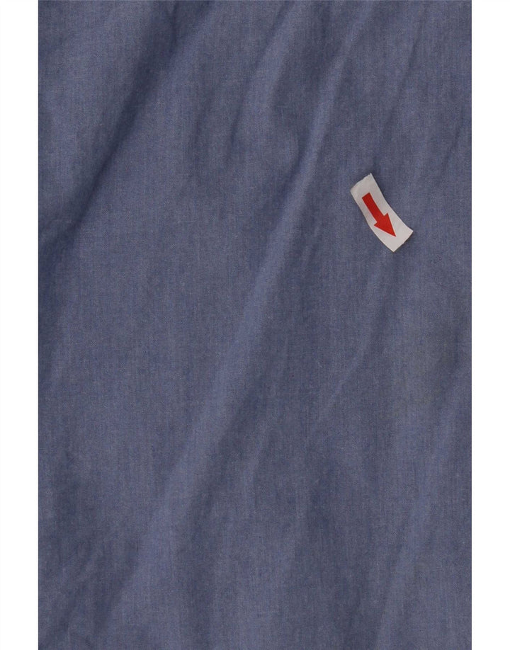 Camicia da donna a maniche corte Regular Fit Superdry XL in cotone blu