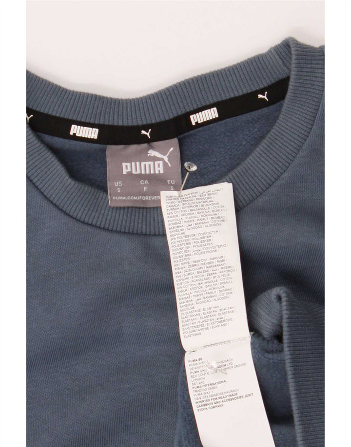 Felpa da uomo Puma Maglione piccolo blu in cotone