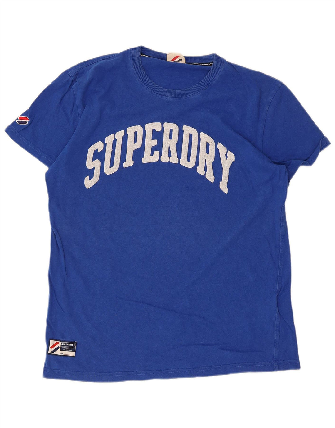 T-shirt grafica da uomo SUPERDRY Top in cotone blu medio