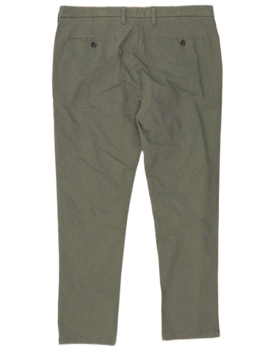 MARKS & SPENCER Pantaloni chino skinny da uomo W36 L29 cotone verde