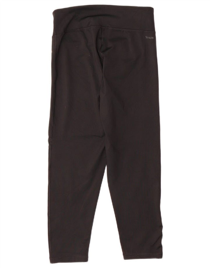 Leggings Capri con grafica Climalite da donna ADIDAS UK 8/10 Small Nero