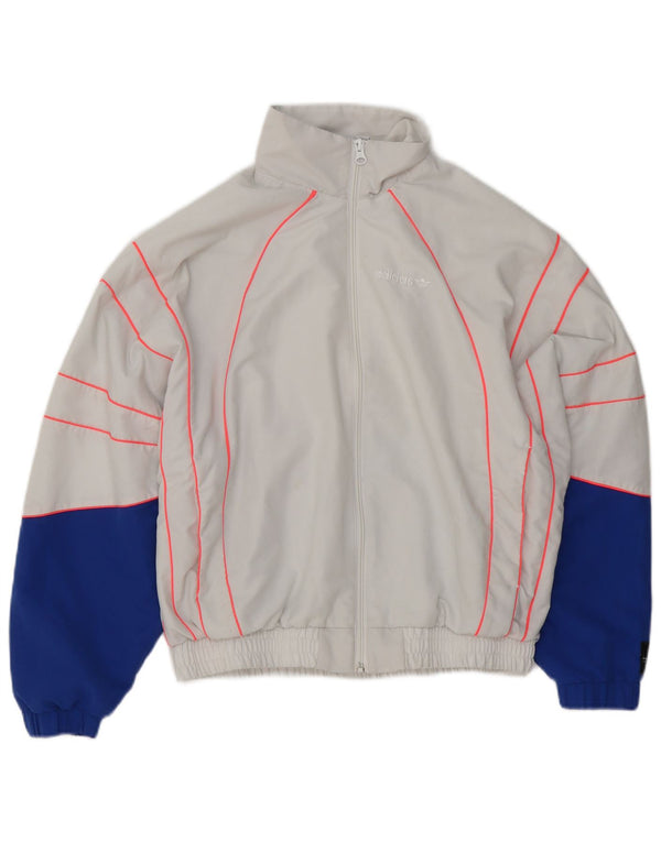 Giacca da tuta da donna Adidas UK 12 Medium Blue Colourblock Sports