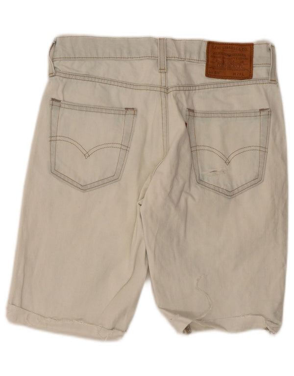 Pantaloncini Levi's da uomo 511 slim fit in denim invecchiato W29 piccolo cotone blu