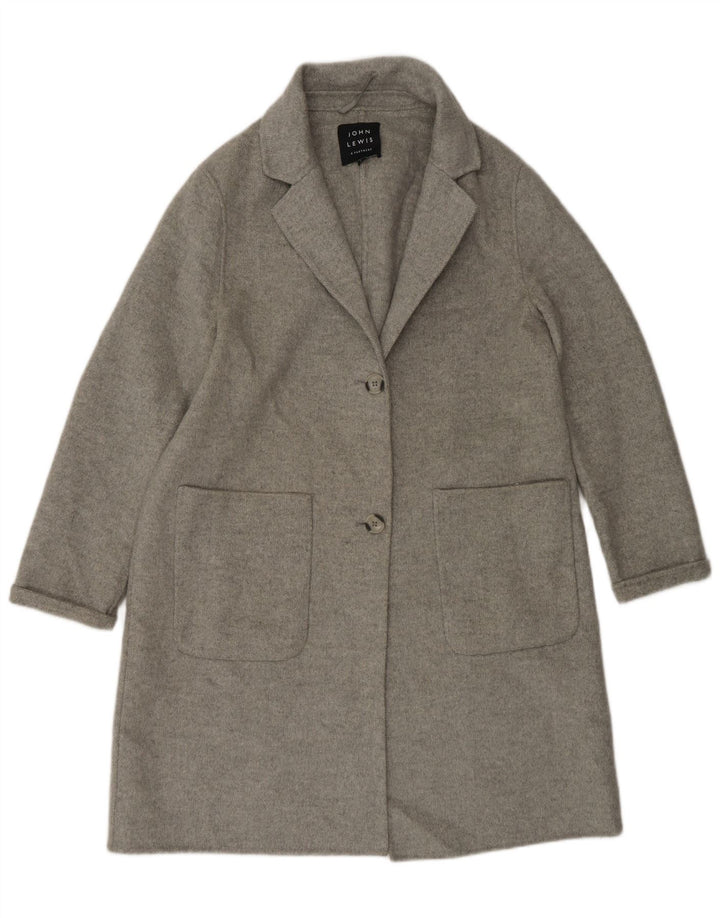 Soprabito oversize da donna John Lewis UK 8 piccolo poliestere grigio a spina di pesce
