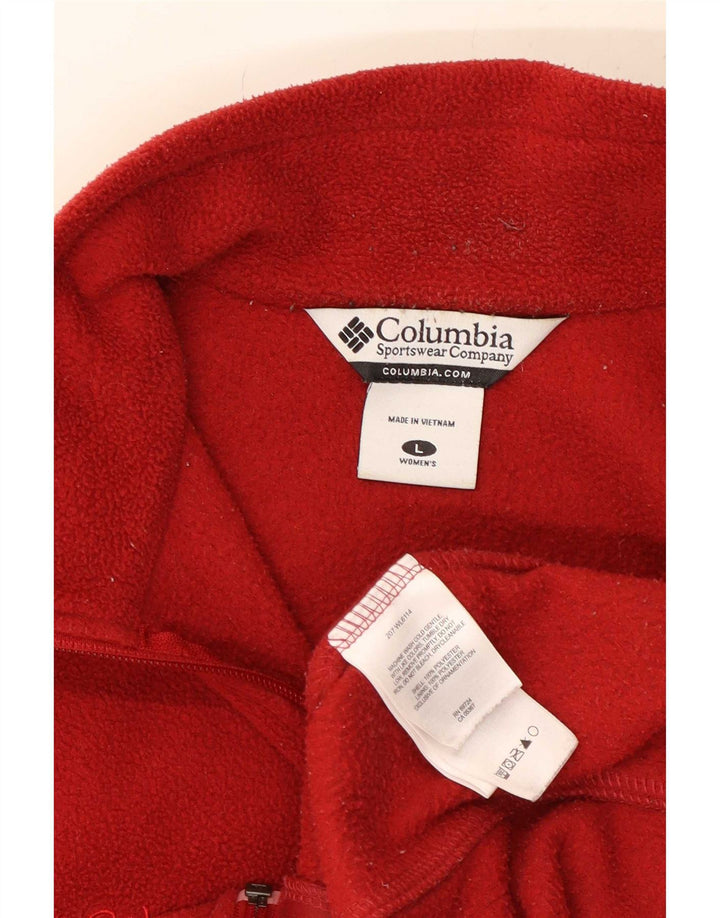 Giacca in pile oversize da donna Columbia UK 16 Large Rosso Poliestere