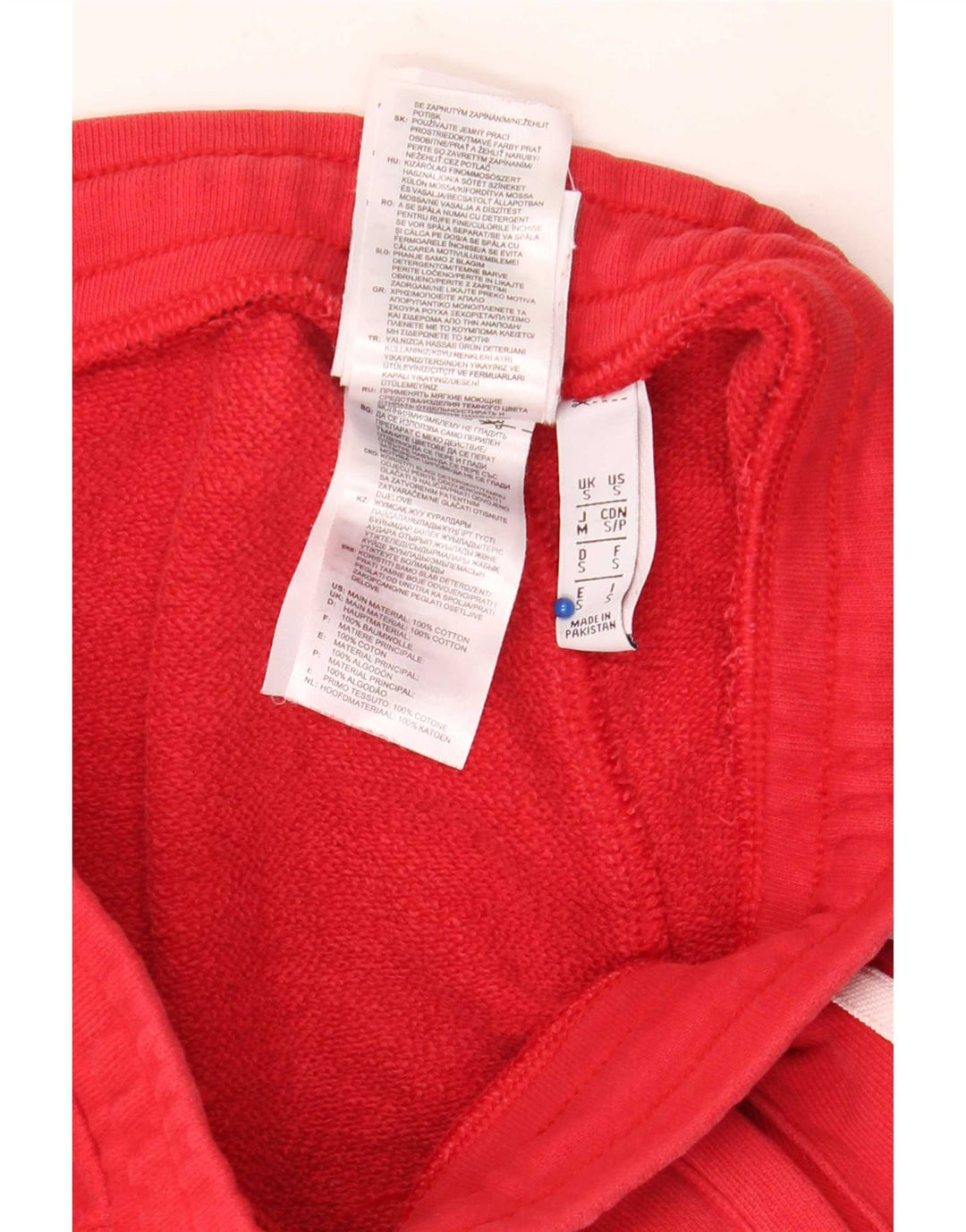 Pantaloncini sportivi da uomo Adidas piccoli in cotone rosso
