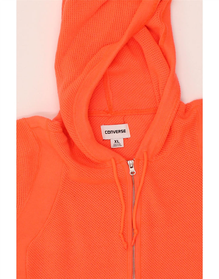 CONVERSE Womens Zip Hoodie Sweater UK 18 XL Orange Polyester Vintage Converse and Second-Hand Converse from Messina Hembry 