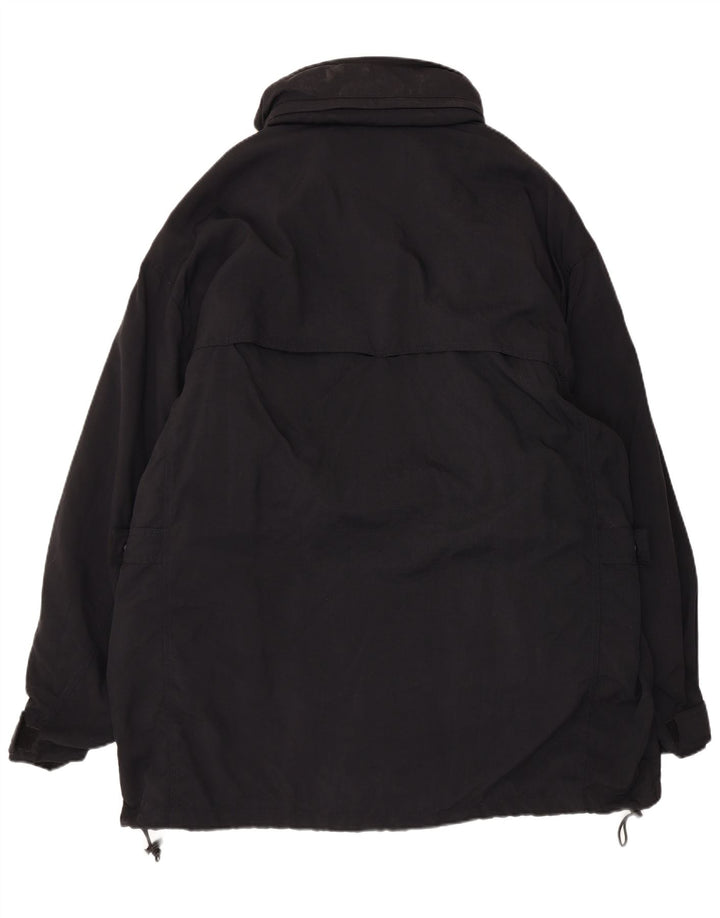 Giacca utilitaria vintage da uomo IT 54 2XL nylon nero