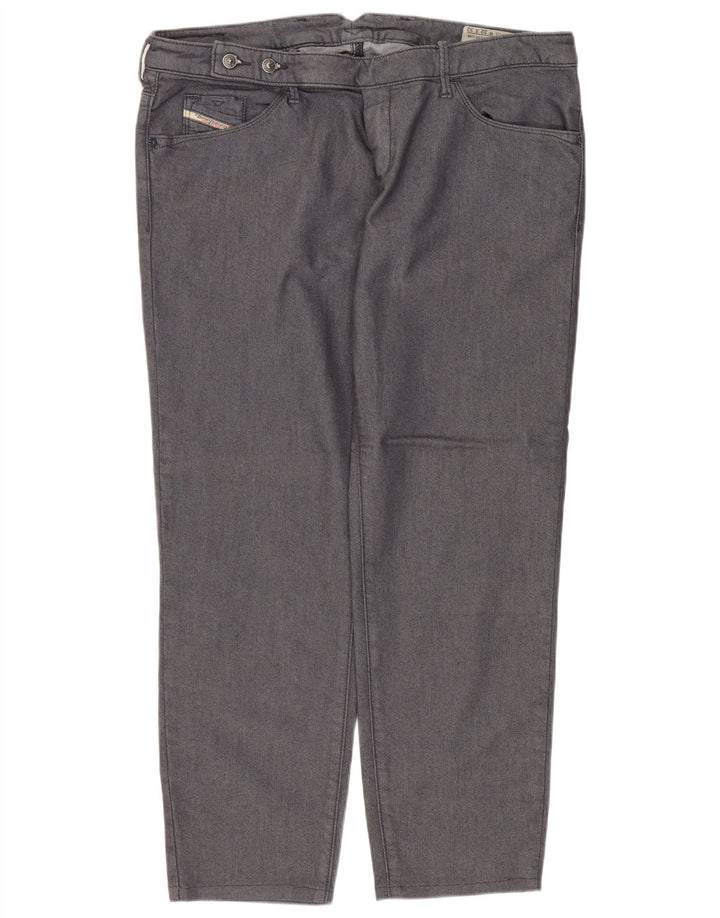 Jeans dritti da donna Diesel W32 L26 cotone grigio