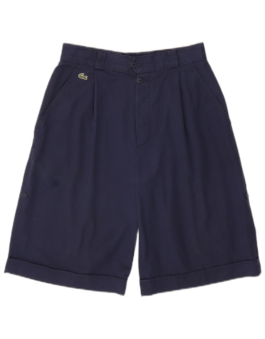 Pantaloncini chino con pegged da uomo Lacoste taglia 42 media W28 cotone blu navy