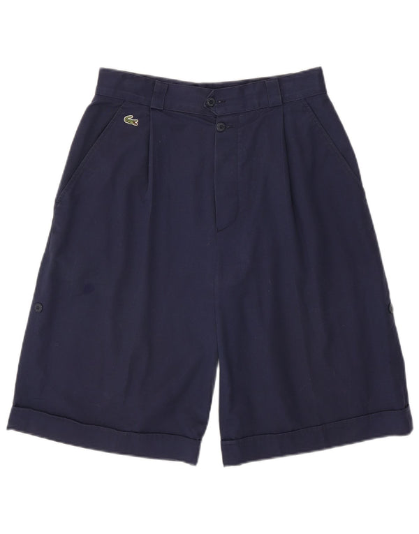 Pantaloncini chino con pegged da uomo Lacoste taglia 42 media W28 cotone blu navy