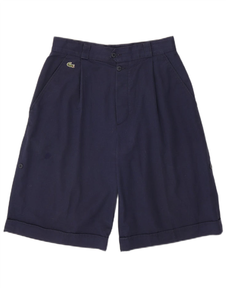 Pantaloncini chino con pegged da uomo Lacoste taglia 42 media W28 cotone blu navy