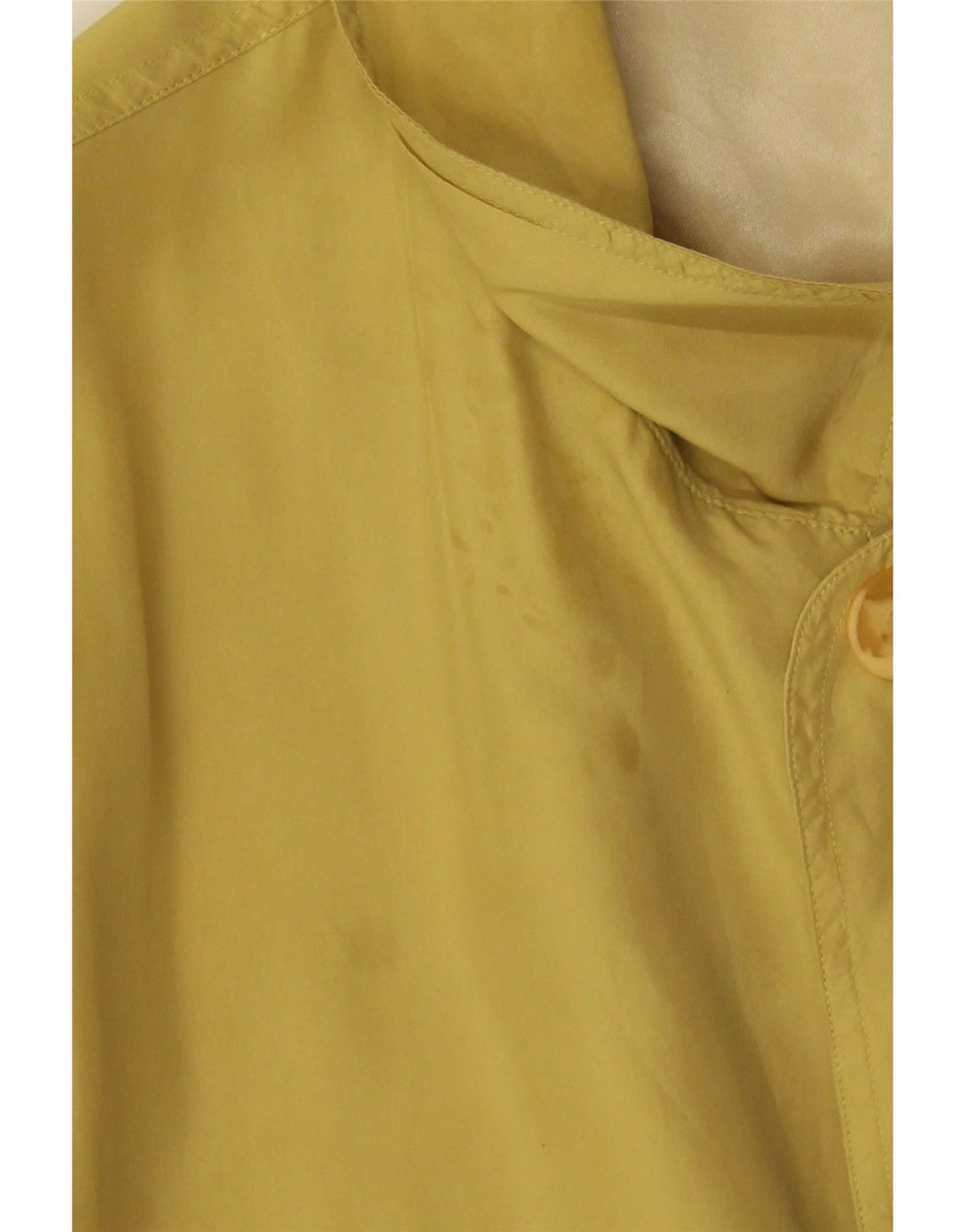 Giacca utilitaria vintage da uomo UK 44 2XL seta gialla