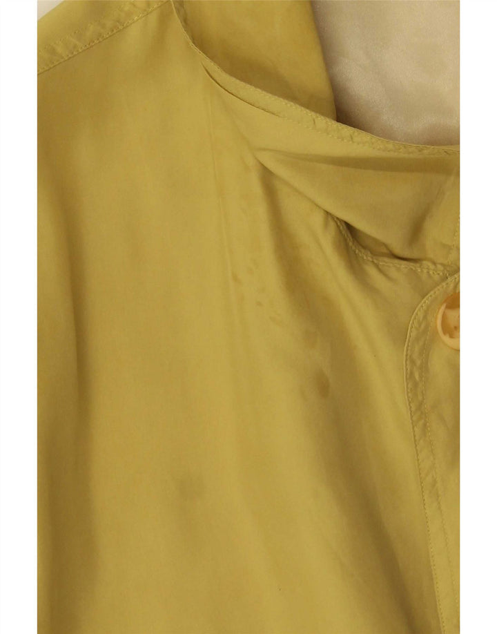 Giacca utilitaria vintage da uomo UK 44 2XL seta gialla
