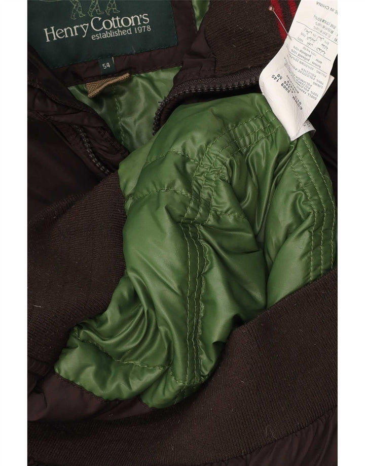 Giacca imbottita bomber da uomo Henry Cottons IT 54 2XL Poliammide marrone