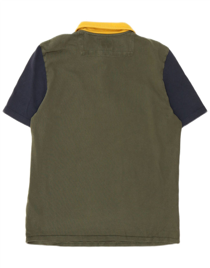 Polo da rugby da uomo Guess in cotone color block verde medio