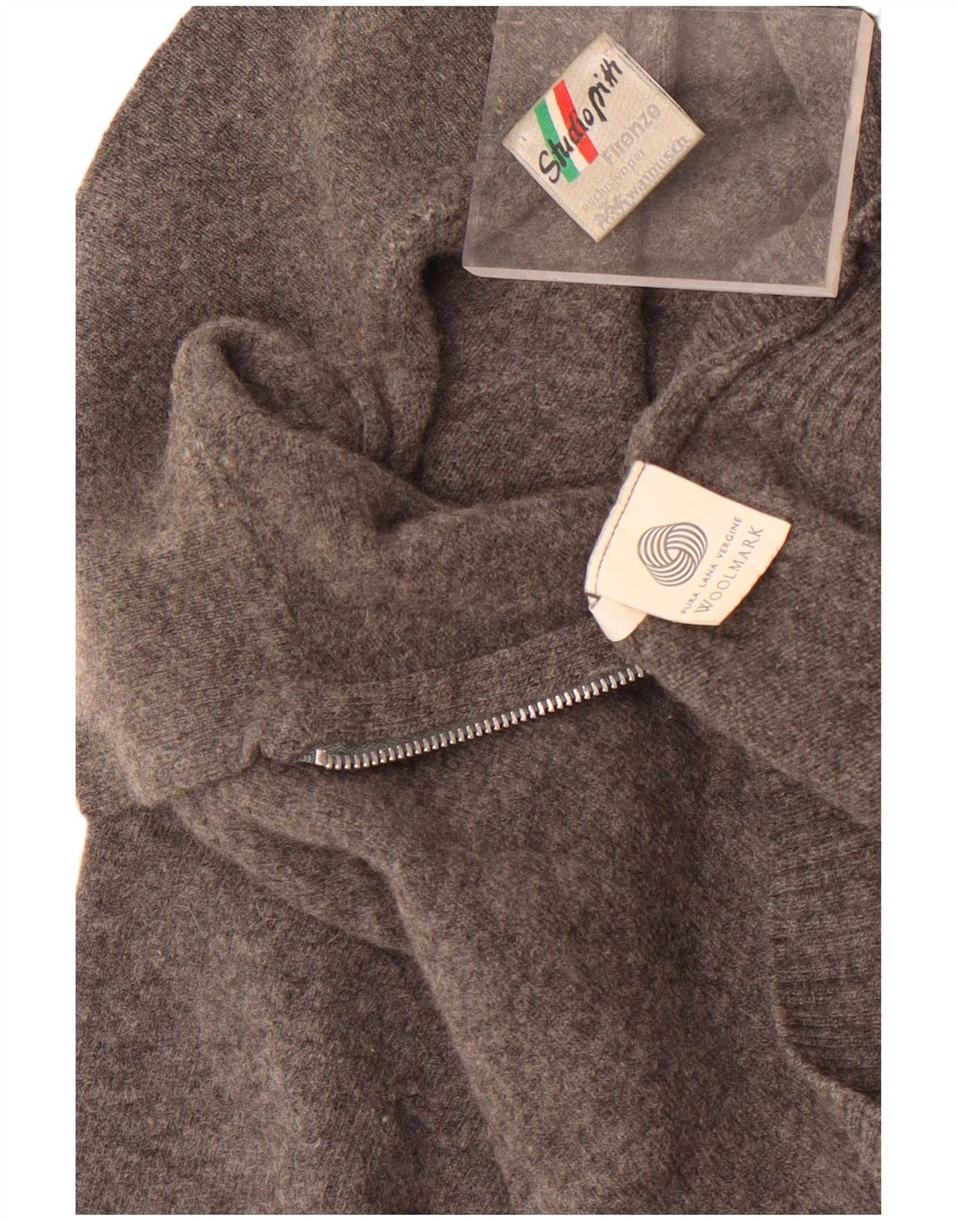 Walbusch Maglione da uomo Studio Pitti con collo a polo 2XL Lana vergine grigia