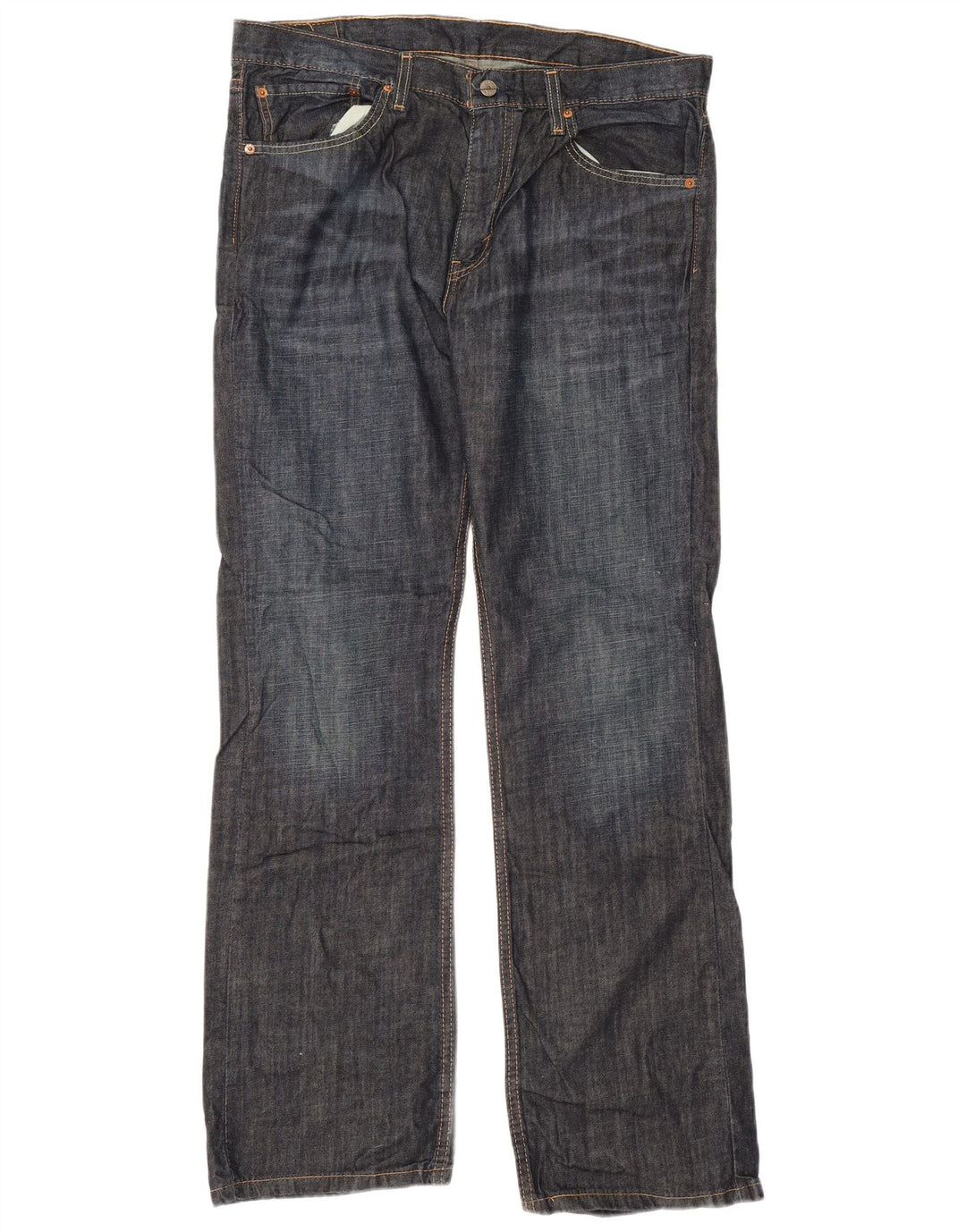 Levi's Uomo 527 Bootcut Jeans W36 L32 Blu Navy Cotone