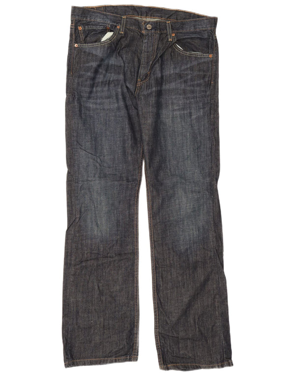 Levi's Uomo 527 Bootcut Jeans W36 L32 Blu Navy Cotone