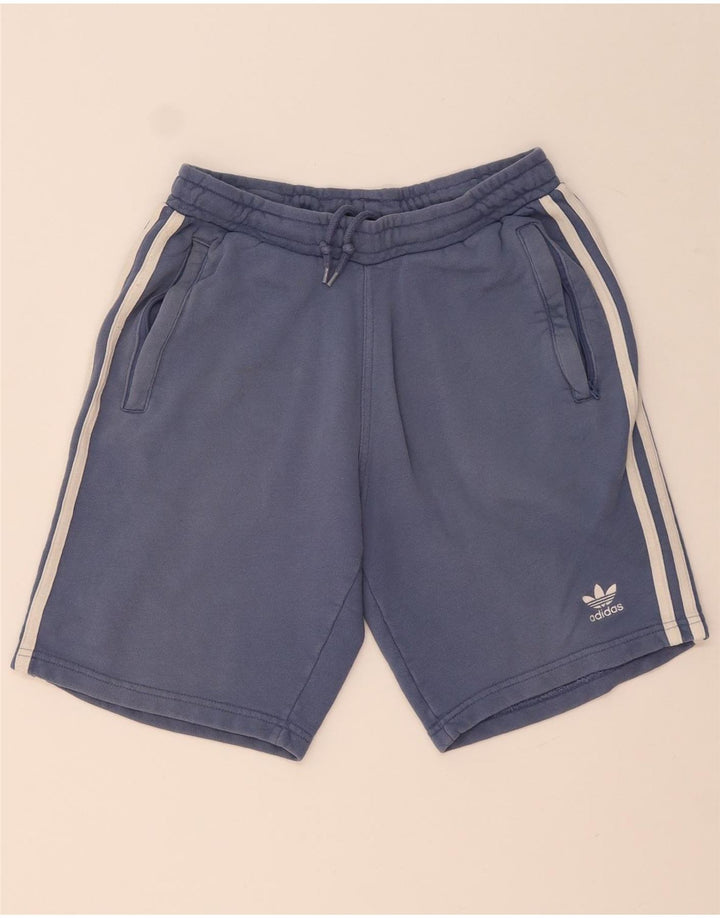 Pantaloncini sportivi da uomo Adidas piccoli in cotone blu