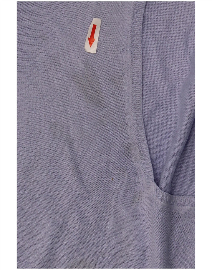 Maglione maglione con scollo a V da donna Marks & Spencer UK 16 grande viola